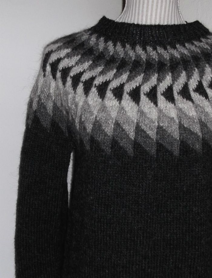 Jón islandsk herresweater, strikkes på bestilling.